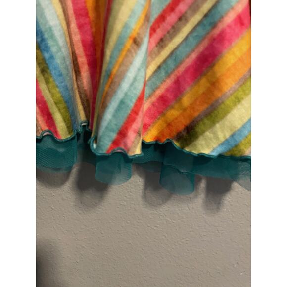 Amma Design Tunic Dress Womens XL Multicolor Floral Striped Boho Made in USA - Picture 2 of 8